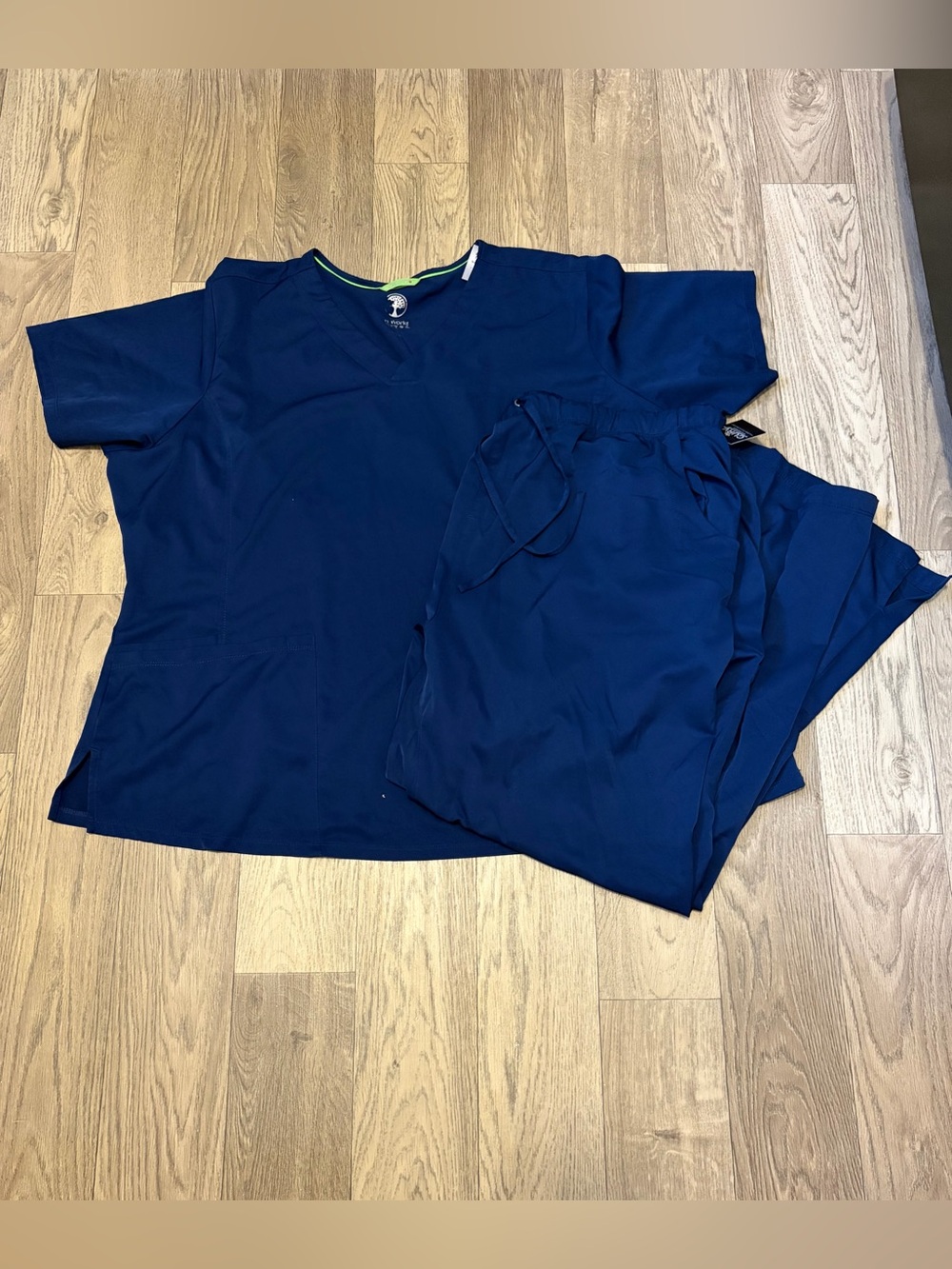 healing hands Navy Blue Scrub Set